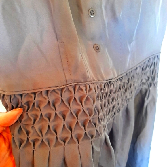 Banana Republic plum colored 100% silk dress sz 2 - Picture 2 of 5